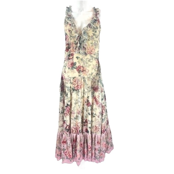SECRET Mission Emmeline Romantic Floral Boho Chic Maxi Dress NEW Size Small NEW - Picture 10 of 13